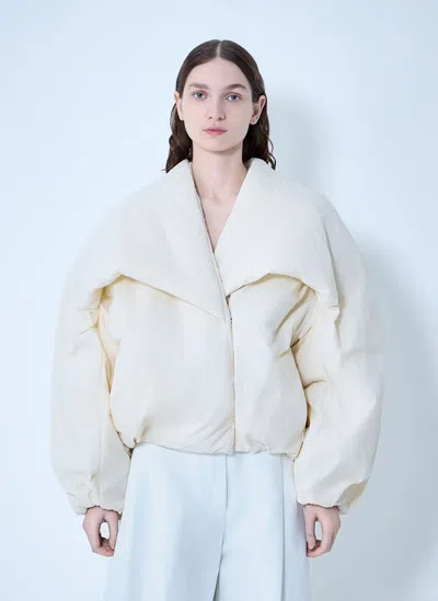 Jacquemus The Châle Bomber Jacket In White