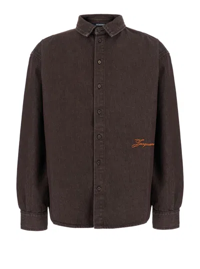 Jacquemus The Chemise Simon Mini Brown Fabric Shirt For Men