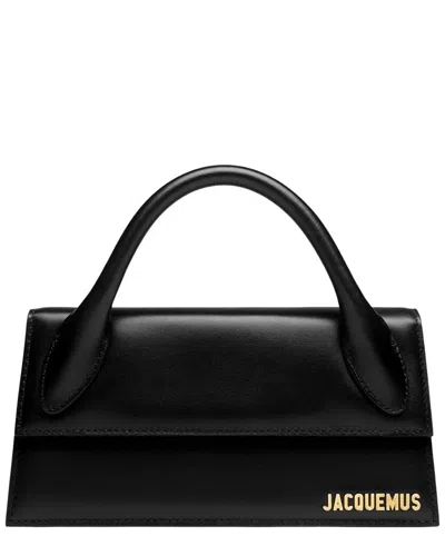 Jacquemus The Chiquito Long Leather Shoulder Bag In Black
