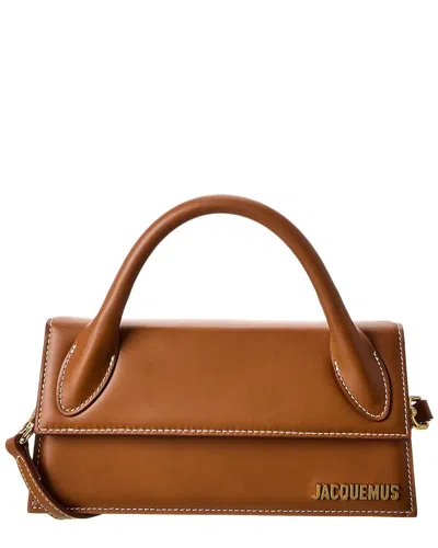 Jacquemus The Chiquito Long Leather Shoulder Bag In Brown
