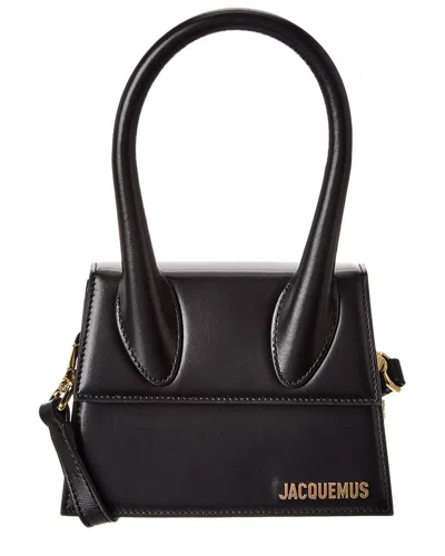 Jacquemus The Chiquito Medium Leather Clutch In Black