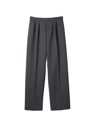 Jacquemus The Citta Pleated Tailored Trousers In Gray