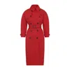 Jacquemus Belted Trench Coat With Structured Collar In Red