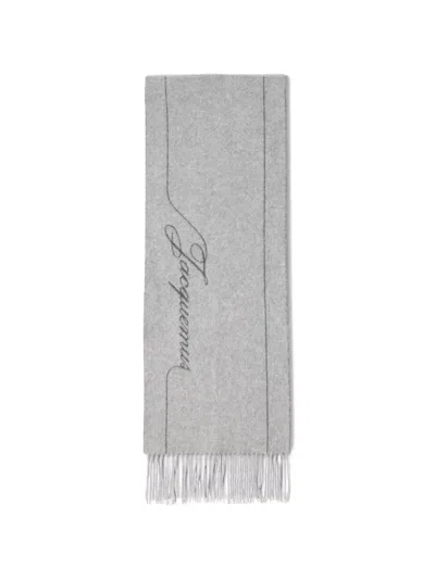 Jacquemus The Citta Scarf In Gray