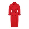 Jacquemus Double Breasted Belted Trench Coat In Red