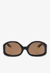 JACQUEMUS THE COLAPSO GEOMETRIC SUNGLASSES