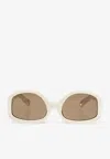 Jacquemus Oval Frame Sunglasses Sunglasses In Brown