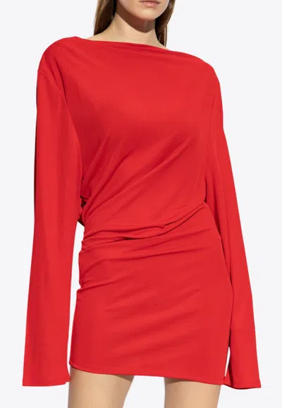 Jacquemus The Croisière Open-back Mini Dress In Red