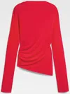 Jacquemus Long-sleeved Top In Red