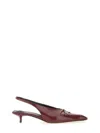 Jacquemus 40mm Cubisto Slingback Bow Pumps In Burgundy