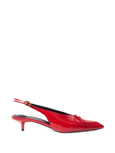 Jacquemus The Cubisto Slingbacks Pumps In Red