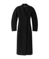 Jacquemus Womens Black Curvo Notch-lapels Wool Coat In Black