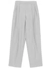 Jacquemus Womens Light Grey Le Pantalon Curzio Pleated Wide-leg High-rise Stretch-woven Blend Trousers In Grey