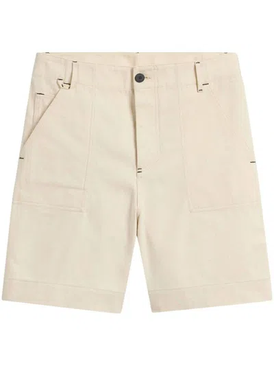 Jacquemus Straight-leg Denim Shorts In White