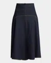 Jacquemus The Denim Triangle Skirt In Blue