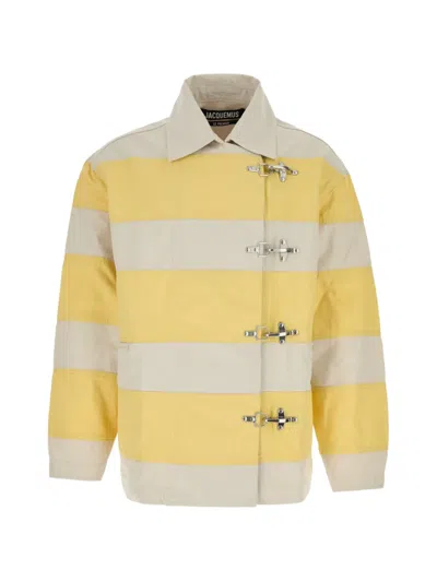 Jacquemus La Veste De Nimes Bombero Jacket In Yellow