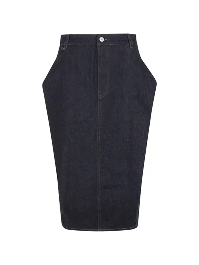 Jacquemus The De-nîmes Cubisto Skirt In Blue