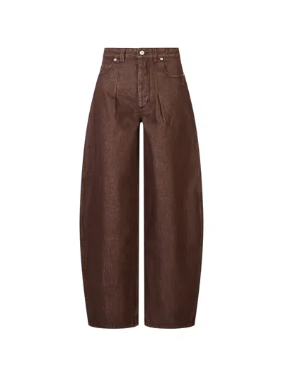 Jacquemus The De-nîmes Ovalo Denim Pants In Brown