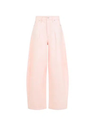Jacquemus The De-nîmes Ovalo Denim Pants In Pink