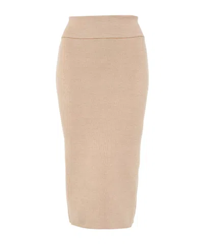 Jacquemus The Doppio Knit Skirt In Purple