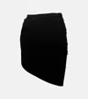 Jacquemus Minirock La Mini Jupe Drapeado In Black