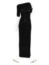 Jacquemus The Drapeado Maxi Dress In Black