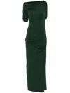 Jacquemus The Drapeado Midi Dress In 绿色