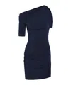 Jacquemus One-shoulder Mini Dress In Blue