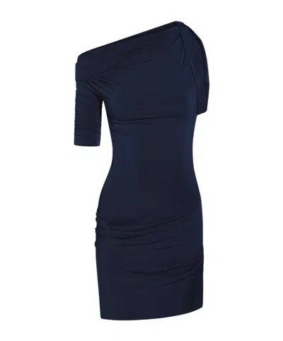 Jacquemus The Drapeado Mini Dress In Blue