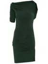 Jacquemus The Drapeado Mini Dress - Women's - Elastane/polyester/viscose In Green