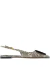 Jacquemus The Duel Slingbacks Flat Pumps In Black