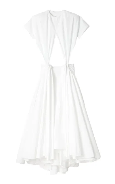 Jacquemus The Evisa Cutout Cotton Midi Dress In White