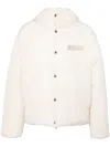 Jacquemus Logo Patch Padded Coat In Black