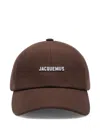 Jacquemus Womens Brown La Casquette Gadjo Logo-plaque Cotton Baseball Cap In Brown