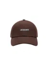Jacquemus Men Logo Motif Baseball Cap In Brown