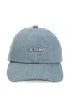 Jacquemus La Casquette Gadjo In Raw Denim In Blue