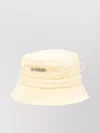 Jacquemus Relaxed Strap Detail Cotton Twill Hat In Neutrals