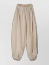 Jacquemus The Gathered Wide Leg Trousers In Neutral