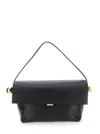 Jacquemus Le Rond Carre Leather Shoulder Bag In Black