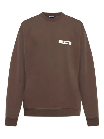 Jacquemus Le Longsleeve Tshirt Gros Grain In Brown