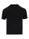Jacquemus The Crewneck T-shirt With Gros Grain Logo Detail In Black