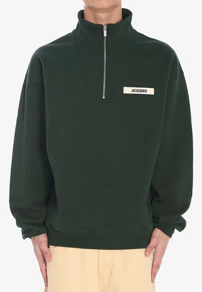 JACQUEMUS THE GROS GRAIN HALF-ZIP SWEATSHIRT