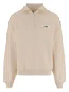 Jacquemus The Gros Grain High-collar Logo Sweatshirt In Neutral