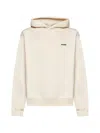 Jacquemus Light Beige Hooded Sweatshirt With Minimalist Design In Neutral