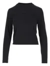 Jacquemus The Gros Grain Logo-detail Long-sleeve Top In Black