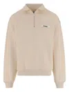 Jacquemus Men The Gros Grain Logo Sweatshirt In Neutral