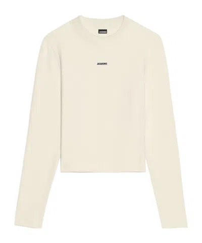 Jacquemus The Gros Grain Long-sleeve T-shirt In Neutral