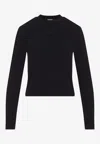 Jacquemus Stretch-cotton Grosgrain Logo T-shirt In Black
