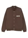 Jacquemus The Gros Grain Press-stud Cardigan In Brown