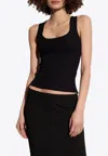 Jacquemus Black Les Classiques 'le Débardeur Gros Grain' Tank Top In Black